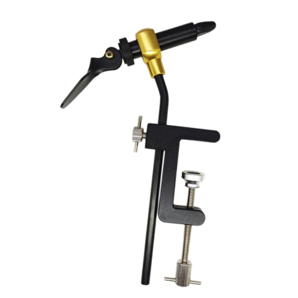 Wswqop Rotary Fly Tying Vise Easy to Use C Clamp Hook Professionals Fishing Accessories