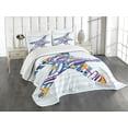thumbnail image 3 of Ambesonne Starfish Quilted Bedspread Set 3 Pcs, Cartoon Sea Star, Queen Size, Multicolor, 3 of 5