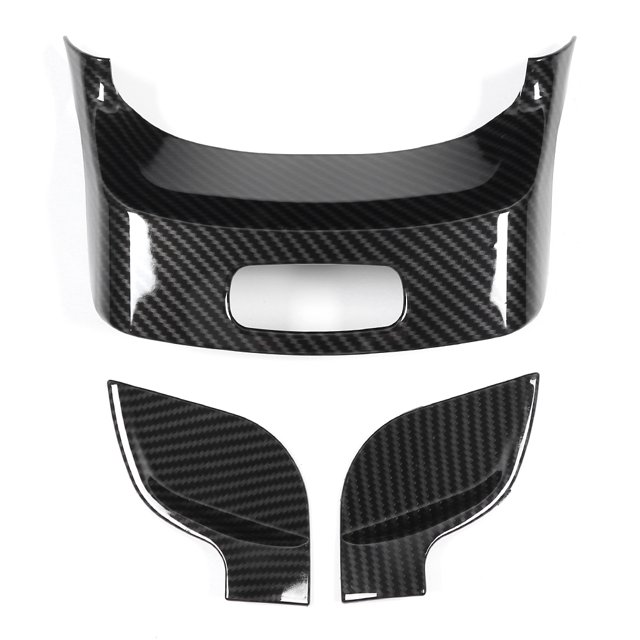 3 piezas de decoración de la cubierta del interruptor de la caja del reposabrazos para Mercedes Benz W247 X247 2019+ (estilo de fibra de carbono)