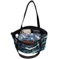 thumbnail image 5 of Whale Stylish Canvas Leather Mix Handbag for Women | Twill Sponge Jeanette Material | 30x10.5x39cm Size | Fashionable Tote Bag for Everyday Use, 5 of 5
