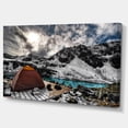 thumbnail image 2 of Camping au-Dessus du Lac Turquoise - Impression sur Toile Paysage, 2 of 4