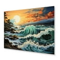 thumbnail image 2 of Designart "Of Wonder Coastal waves Waves painting II" Nautical & Beach Metal Wall Decor, 2 of 5