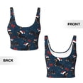 thumbnail image 5 of Haiem Christmas Dachshund Pattern Womens Sports Bra - U Neck Padded Low Impact Yoga Bra Workout Crop Top Gym Moisture-Wicking Workout Vest -X-Large, 5 of 9
