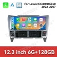 thumbnail image 2 of TPXINXIN 12.3 inch Car Radio for Lexus RX330 RX350 2002-2007 Android 13 Carplay Auto Car Multimedia Player GPS Navi Stereo Radio Head Unit, 2 of 10