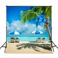 thumbnail image 2 of ABPHOTO Polyester 5x7ft Summer Beach Background Blue Sky Backdrop for Photography Photo Backdrops, 2 of 4