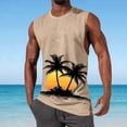 thumbnail image 2 of snilers Mens Summer Beach Tank Top Tropical Hawaiian Palm Tree Print Sleeveless Shirt Muscle Graphic Tees Vacation Shirts S, 2 of 5