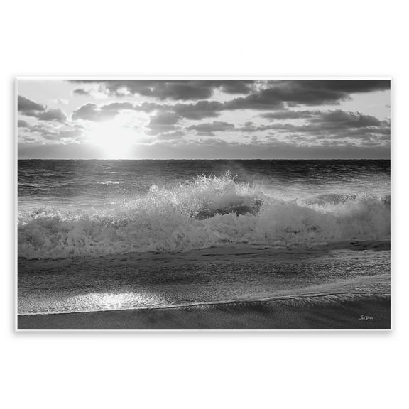Stupell Industries Crashing Sea Waves Landscape & Nature Photography Unframed Art Print Wall Art, 15 x 10