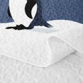 thumbnail image 5 of Erosebridal Penguin Quilt King for Boys Girls, Blue Mountains King Coverlet Set, 3 Pieces 1 Bedspread and 2 Pillowcases, 5 of 7