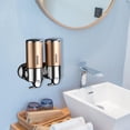 thumbnail image 7 of Tuvgenk Gold 2-Chamber Soap Dispenser, Wall Mounted Shampoo for Bathroom, No Drill Adhesive Set, Refillable Bottles for Body Wash, 7 of 7