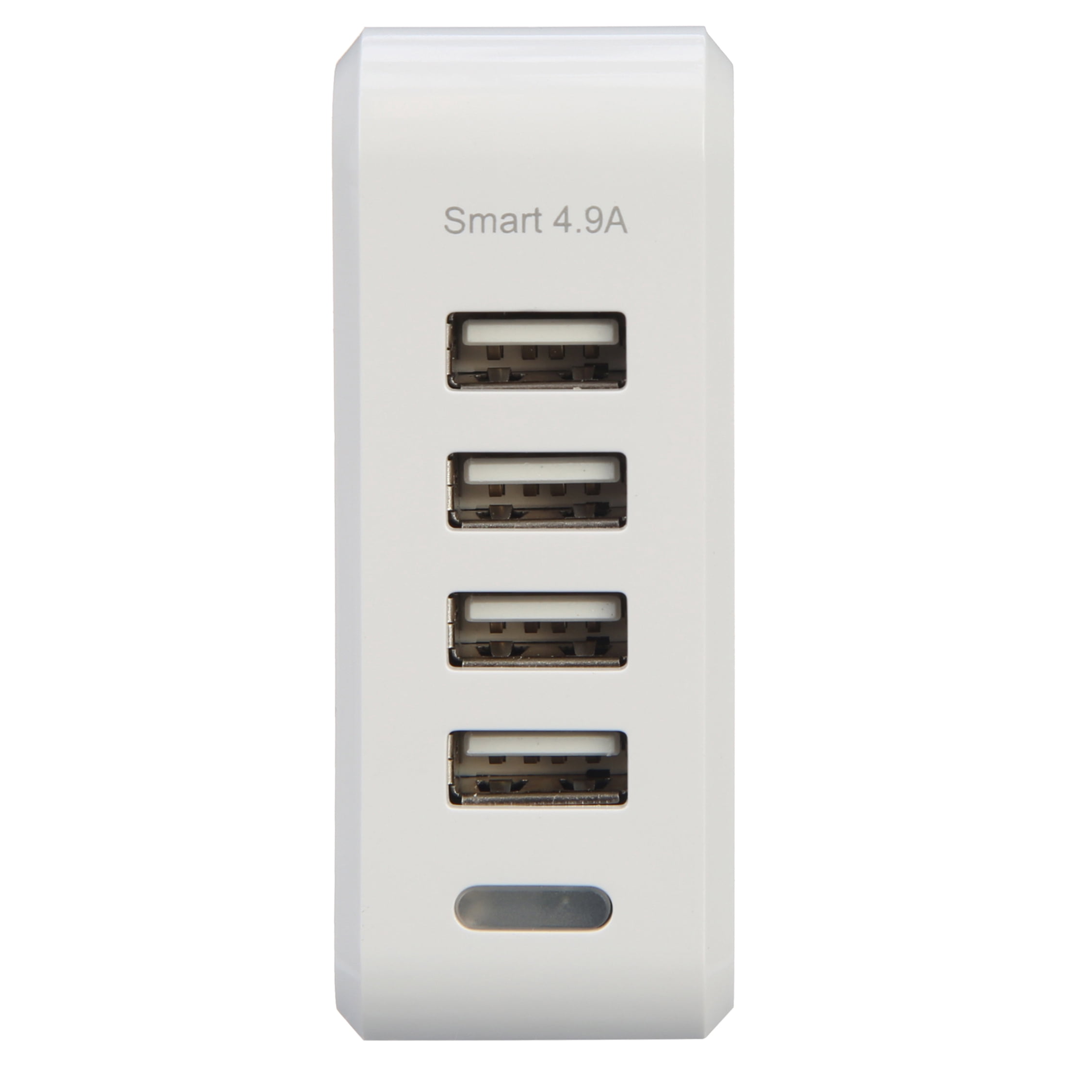 Merkury Innovations 4.9 Amp 4 USB Wall Charger, White