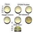 thumbnail image 1 of VATH Self Adhesive EPDM Rubber Feet 13mm x 5.5mm 6pcs [RB14], 1 of 1