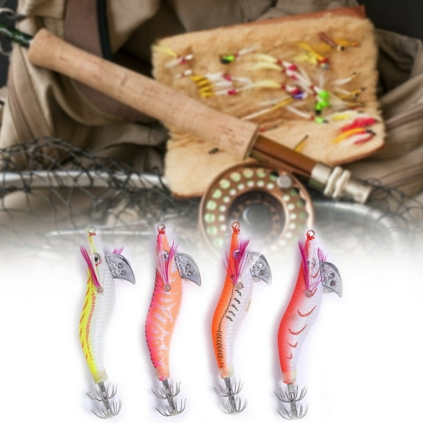 Flameen Shrimp Lures Squid Fishing Lures Fishing Shrimps, Squid Fishing Bait Shrimp Bait, Jig Lures For Squid For Octopus