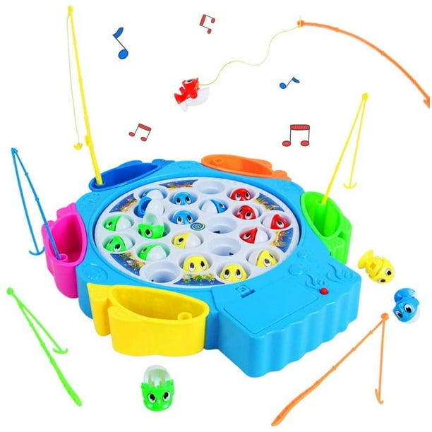 Fish Game Toy Fishing Toys for 3 4 5 6 Year Old Boys Girls Kids Gifts  Musical Fishing Rod Set Board Games Toddler Toys Role Play Game for 3 4 5 6  Year