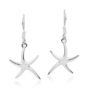 AERAVIDA Beautifully Simple Sterling Silver Starfish Dangle Earrings