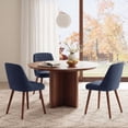 thumbnail image 4 of AFO Dining Chair Set of 4 with Solid Wood Legs, Modern Tufted Back Dining Room Chairs for Kitchen and Cafe, Blue, 4 of 8