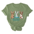 thumbnail image 3 of UPPADA Easter Femmes Oeufs Imprimé T-Shirts Heureux Easter Graphique Bunny Lapin Mignon T-Shirts Manches Courtes Décontracté Col Rond T-Shirts Été Basique Coupe Régulière Chemises Vert,m, 3 of 5