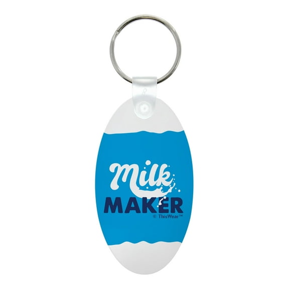 ThisWear Feminist Breastfeeding Gifts for Mom Milk Maker Aluminum Oval Keychain