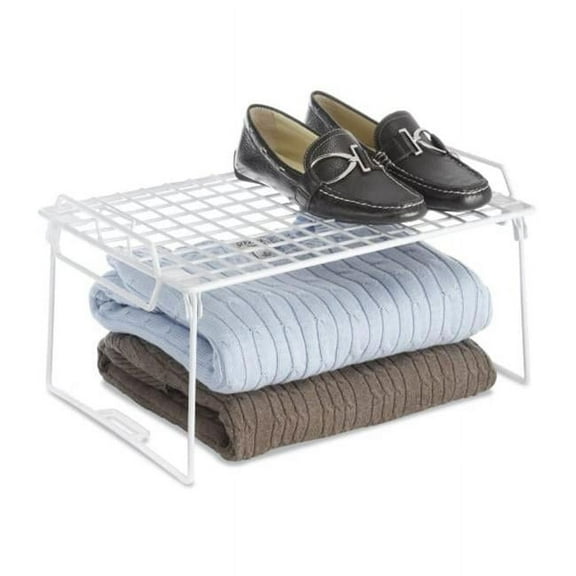 Whitmor 6023-3982 White Grid Stacking Utility Shelf