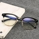 thumbnail image 2 of Gafas unisex estilo nerd con protección para los ojos, con bloqueo de radiación y montura semi-abierta, 2 of 6