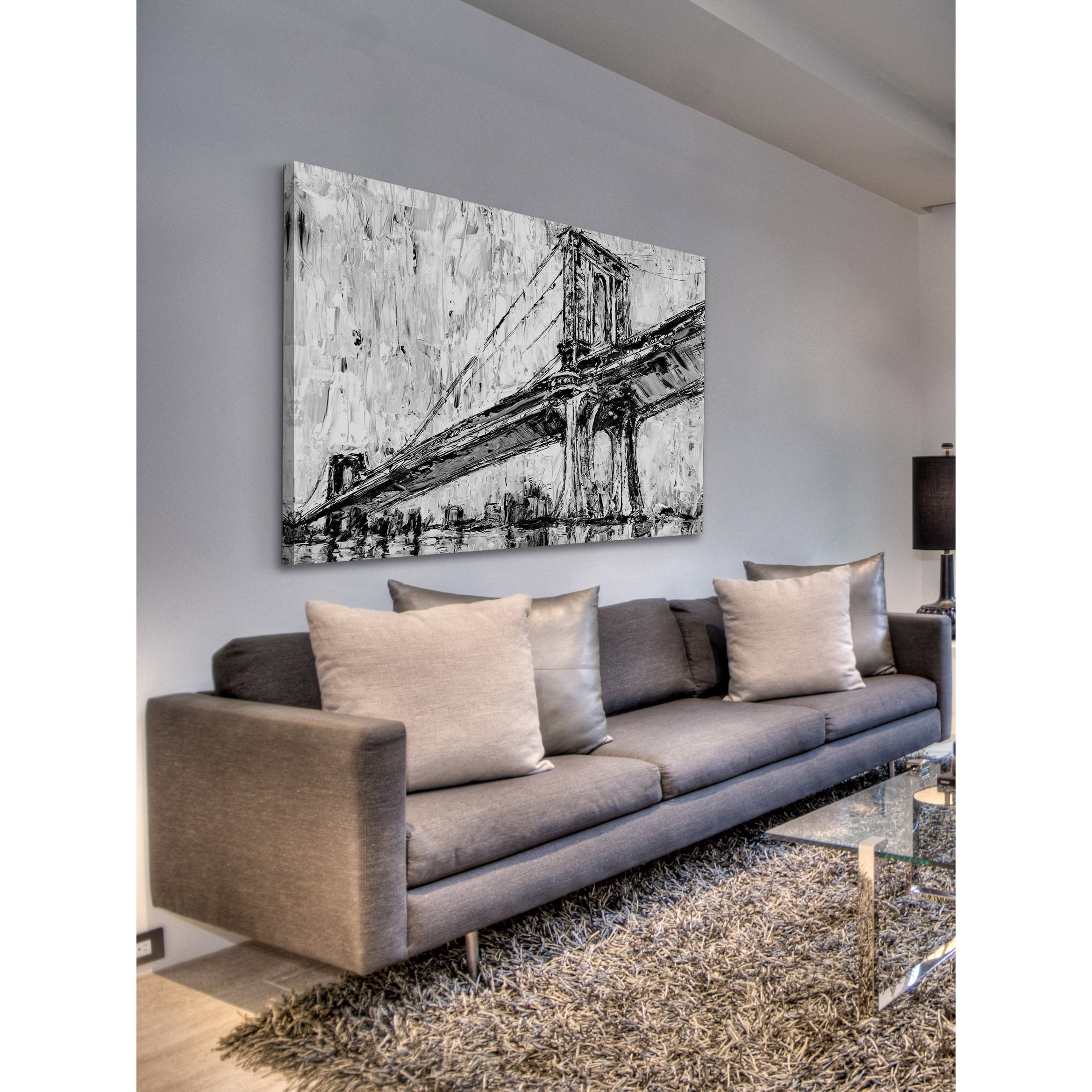 "Suspension Bridge I" Painting Print on Wrapped Canvas