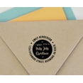 thumbnail image 4 of Printtoo Self Inking Custom Round Christmas Wishes Return Address Rubber Stamp Personalized Stamper-Black, 4 of 4