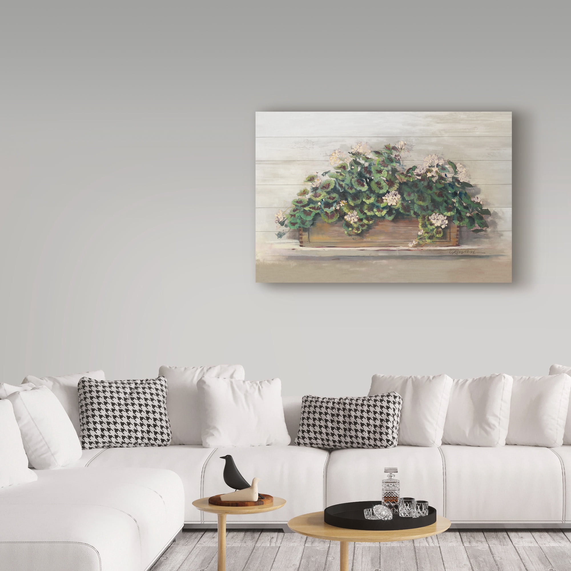 Trademark Fine Art 'Market Geraniums Crop' Canvas Art by Carol Rowan