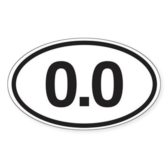 CafePress - 0.0 Mile Marker - Sticker (Oval)