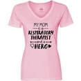 thumbnail image 3 of Inktastic My Mom is a Respiratory Therapist and a Hero Women's V-Neck T-Shirt, 3 of 5