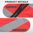thumbnail image 3 of Uxcell High Visibility Reflective Safety Vest, Class 4 Construction Work Vest Smooth Zipper Front for Construction Safety Use Red, 3 of 7