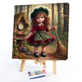 thumbnail image 3 of Kit Pintura Por Números Sobre Lienzo Arte Al Óleo Artesanal Imagen Niña Pared Del 40x40cm, 3 of 8