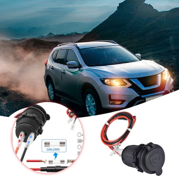 BotaniNest Prise 12V et Prise pour Camion Moto Bateaux Marin VTT avec & 60cm