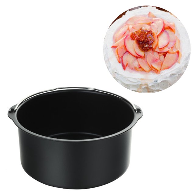 Coofit Air Fryer Cake Pan Top Handle Round Non-stick Baking Pan Air Fryer Accessories