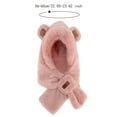 thumbnail image 7 of Milageto Womens Hooded Scarf 2 in 1 Soft Neck Scarf Headgear Beanie Windproof Casual Long Pink, 7 of 7