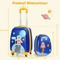 thumbnail image 3 of Canddidliike 2 Pieces Kids Luggage Sets with Backpack and Suitcase for Travel, Kids Luggage with Wheels, Riding Suitcase for Kids, 3 of 10
