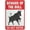 Warning Sign 2, variant on Beware of The Dog Doberman Pinscher 8"x12" Aluminum Metal Sign, Pet Security Sign, Indoor Outdoor Fence Yard Decor