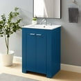 thumbnail image 2 of Modway Maybelle Modern Wood/Ceramic Bathroom Vanity in Navy/White, 2 of 11