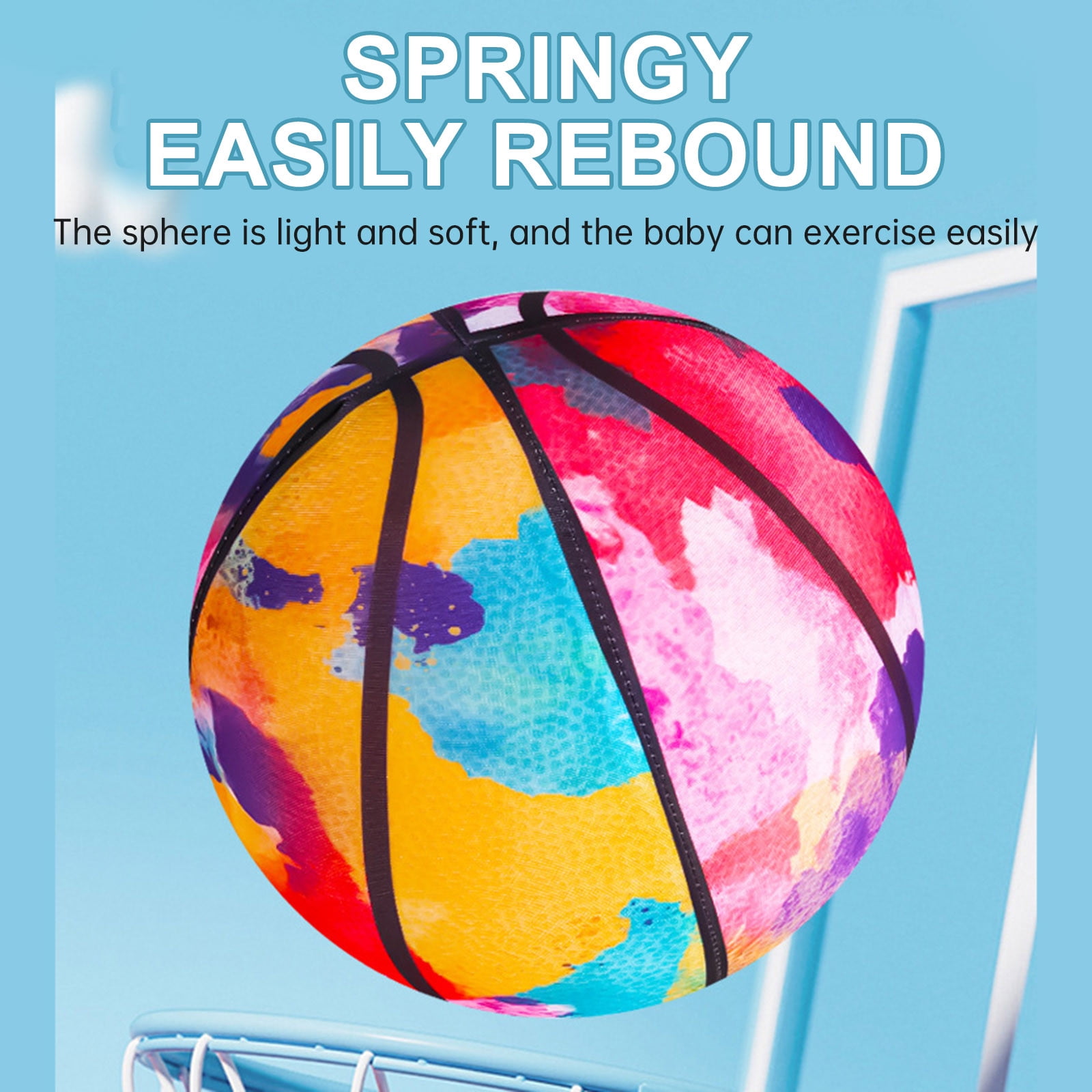 Silent Basketball Dribbling Indoor, Indoor Foam Training Ball with Storage Bag Size 7(29.5") New Dribble Dream Silent Basketball Indoor Mini Toy Basketball for Toddlers, Kids and Teenagers