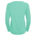 thumbnail image 4 of ZOELNIC Womens Casual Long Sleeve T-Shirt Solid Color Round Neck Layered Button Front Tunic Tops, M, 4 of 5