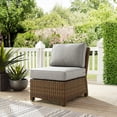 thumbnail image 3 of Silla Crosley Furniture Bradenton Wicker Outdoor Marrón Gris, 3 of 9