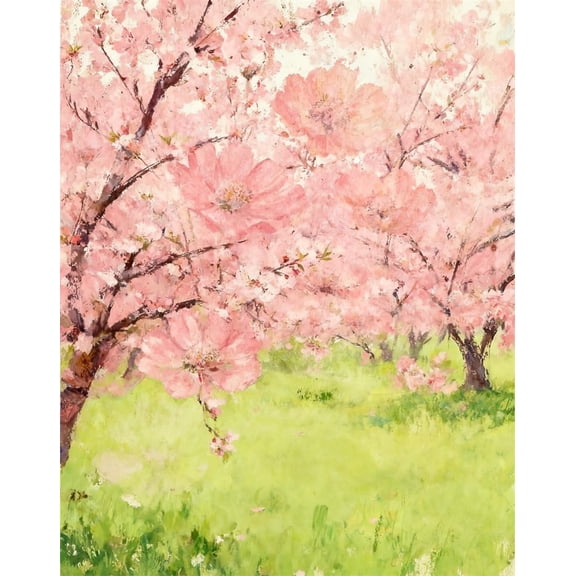 Printed Cross Stitch Kits For Adults Beautiful Cherry Blossom Scenery Diy 11 Ct Embroidery Sewing Starter Kit Stamped Needlework Home Decor (Stamped)