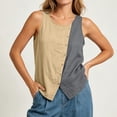 thumbnail image 5 of Fewfanhot Tops for Women Trendy Summer Summer Casual Sleeveless Button Down Tank Tops Fashion Work Waistcoat, 5 of 9