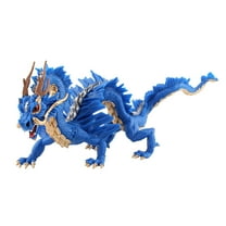 JZCHUNTOY Mysterious Blue Dragon Figurine - Exquisite Home Decor for Bookshelf, Desk & Display Windows