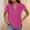*Hot Pink, variant on ClodeEU V Neck T Shirts for Women ,Short Sleeve T Shirts,Trendy Loose Fit Dressy Tees Blue,Womens Plus S