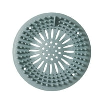 Sink Drain Hair Catcher Stopper, Bathtub and Shower Drain Strainer Cover, Universal Anti-Clog Mesh Screen for Bathroom and Kitchen Sink(Blue)
