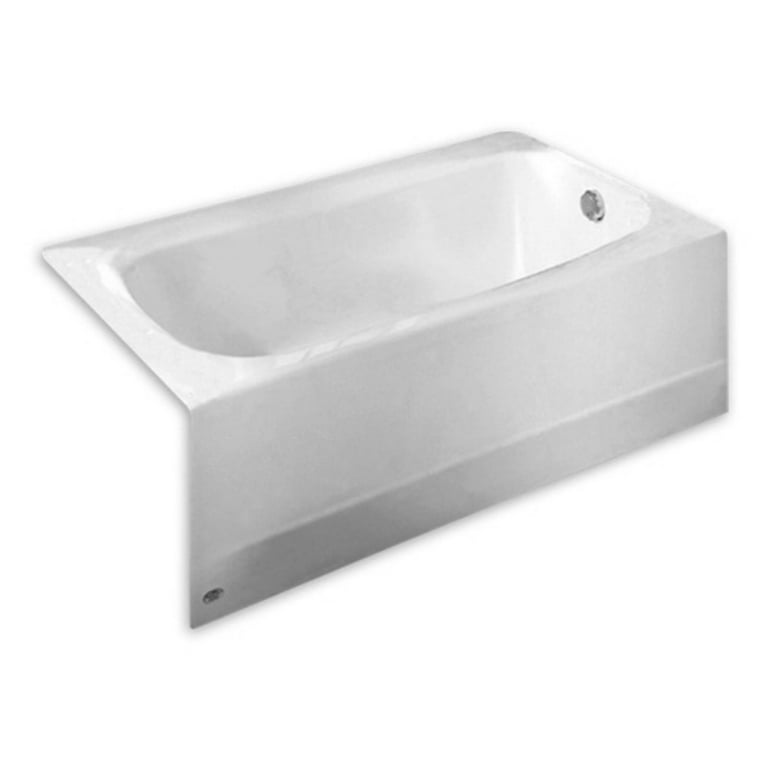 Cambridge 60 in. Left Drain Rectangular Apron Front Bathtub in White