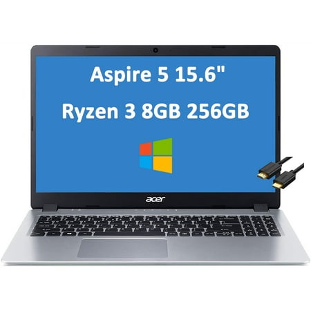 2022 Latest Acer Aspire 5 A515 15.6" FHD IPS Slim Business Laptop, AMD Ryzen 3 3200U, Vega 3 Graphics, 8GB DDR4, 256GB SSD, Windows 10
