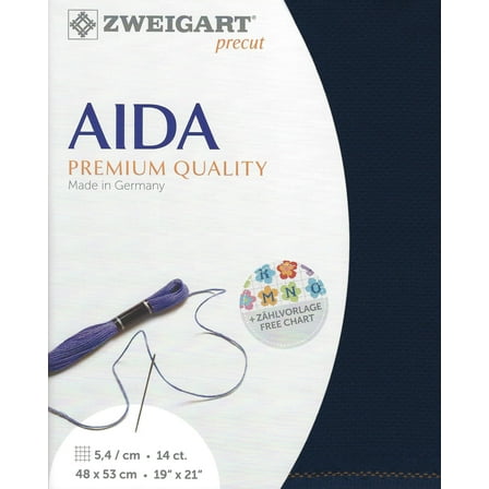 toile Aida fine de Zweigart col 6140 vert tilleul
