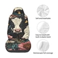 thumbnail image 5 of Balery Vintage Sunflower Cow Pattern Car Seat Cover - Soft & Breathable Front Premium Covers with Non-Slip Protector Fits Most Automotive, Vans, SUVs, Trucks - 1 Unit, 5 of 5