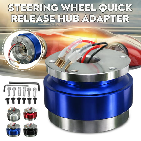 Universal Car Steering Wheel Quick Release Hub Adapter Snap Off Boss Kit SUV Van Auto Vehicle Aluminum 6 Hole (Best Hud For Car 2019)