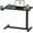 Black, variant on H7 Adjustable Overbed Bedside Table with Wheels Pneumatic Mobile Standing Desk Laptop Desk Rolling Computer Cart Movable Table Hospital Home Use(27.6" W x 15.7" D, Mahogany Table)
